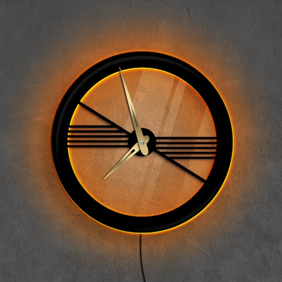 Reloj de pared minimalista Reloj de luz nocturna Reloj de pared LED Reloj de pared de