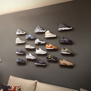 Floating sneaker displays, Set of 12/24/30 Floating Sneaker Displays, Floating sneaker shelves, Sneaker shelves, Floating shelves for shoes