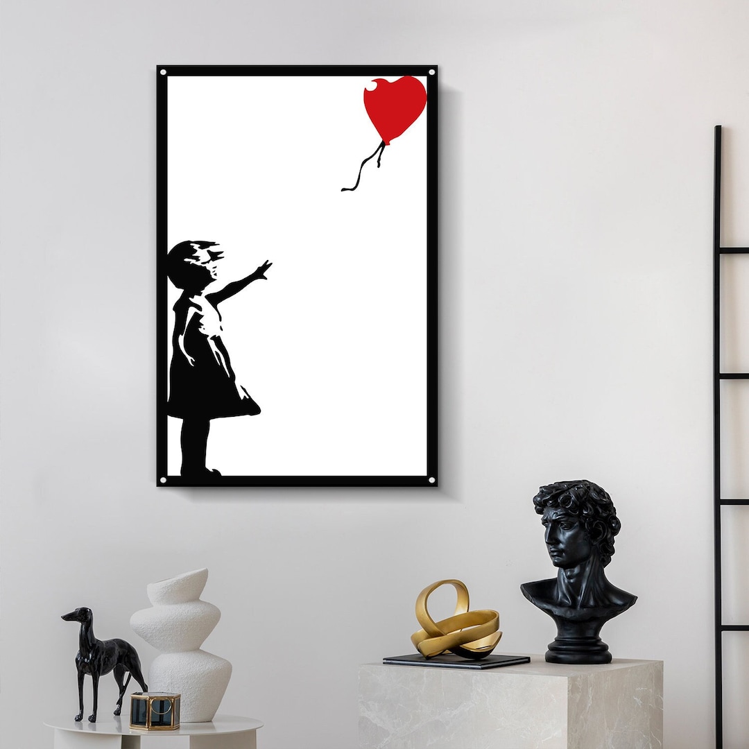 Girl With Red Balloon, Girl With Heart Balloon, Pop Art Wall Decor