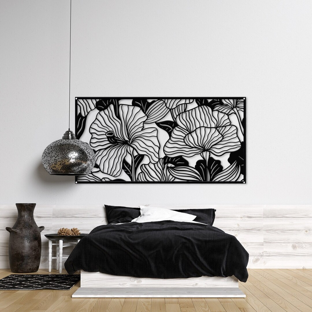 Flowers Wall Panel,flowers Wall Decor,acrylic Panel,flowers Print Wall