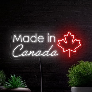 Hergestellt in Kanada Leuchtreklame, Kanada Leuchtreklame, Ahornblatt Leuchtreklame, Kanada Patriot Schild, Kanada Support Schild, Kanada Wand Kunst Dekor