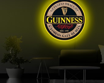 ギネスビール LED、ギネスネオンサイン、ギネスロゴ装飾、ギネス