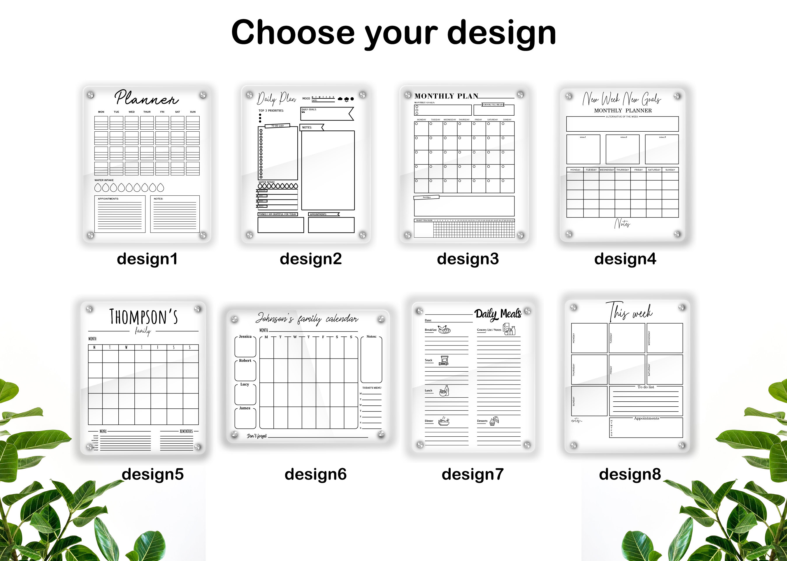 Monthly Planner for Fridge