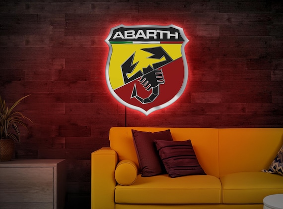Abarth Neon Sign, Abarth Led Sign, Abarth Logo, Abarth Gift