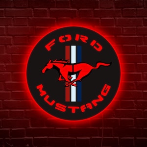 Ford Mustang led sign, Ford Mustang logo, Mustang neon sign, Ford neon sign, Ford Mustang gift, Garage neon sign, Ford Mustang art decor