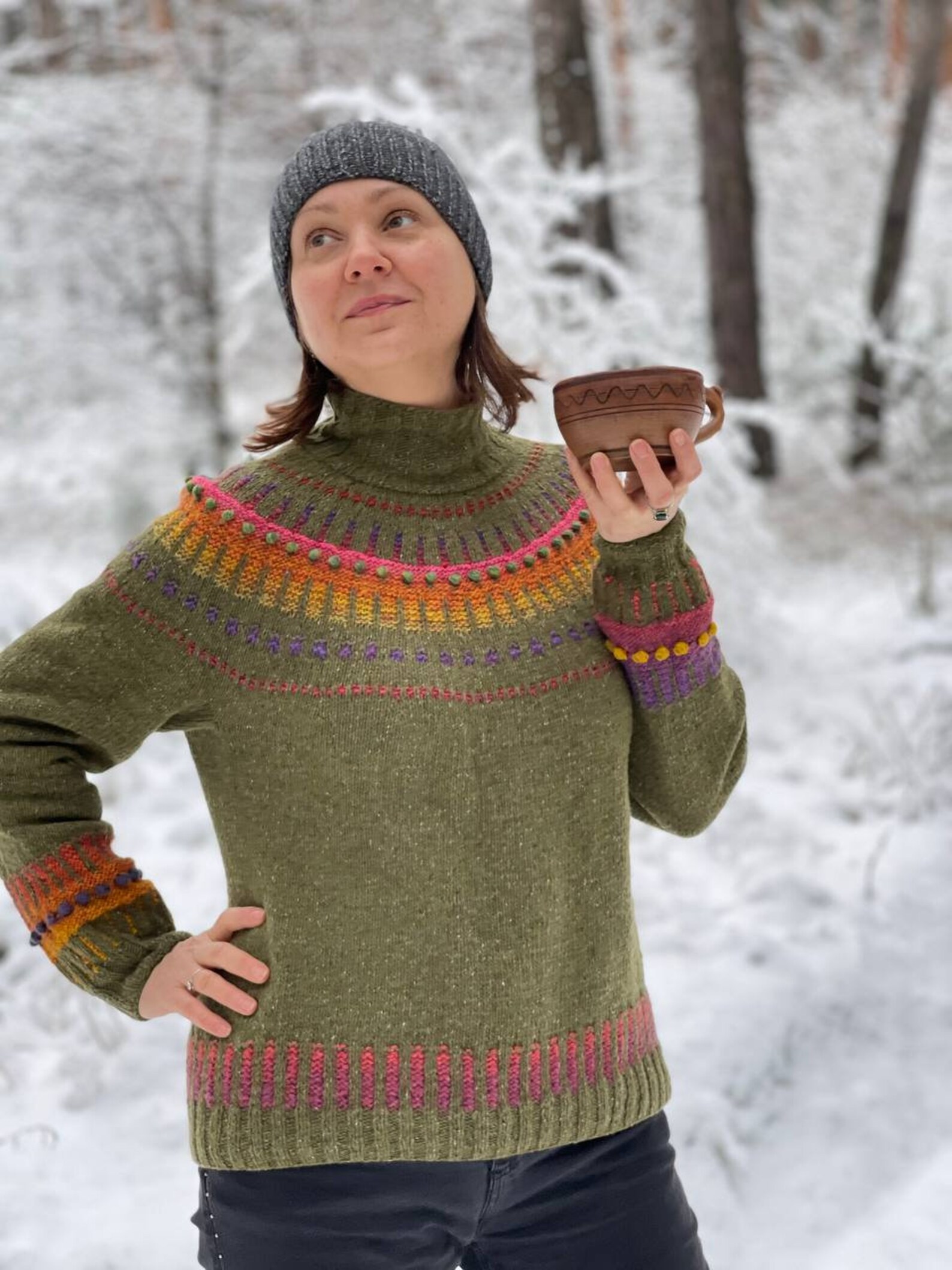 PDF Sweater Pattern Nordic Fair Isle Sweater Wool Diy Sweater Icelandic ...