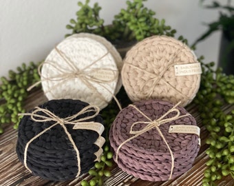 Crochet coasters