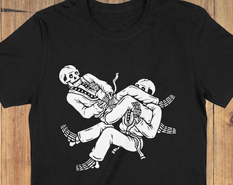Diseño de esqueleto de Jiu Jitsu brasileño, camiseta esencial de MMA BJJ, camiseta de Jiu Jitsu brasileño, camiseta para amantes del BJJ, regalo de Jiu Jitsu