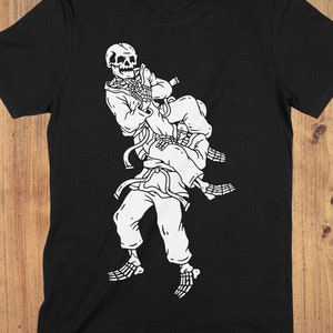 Funny Skeleton Flying Armbar, Brazilian Jiu Jitsu MMA BJJ Essential T-Shirt, Brazilian Jiu Jitsu Shirt, for BJJ Lover Tee, Jiu Jitsu Gift