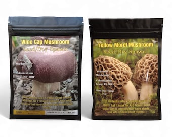 All In One Yellow Morel and Wine Cap Mushroom Seed/Dry Spawn
