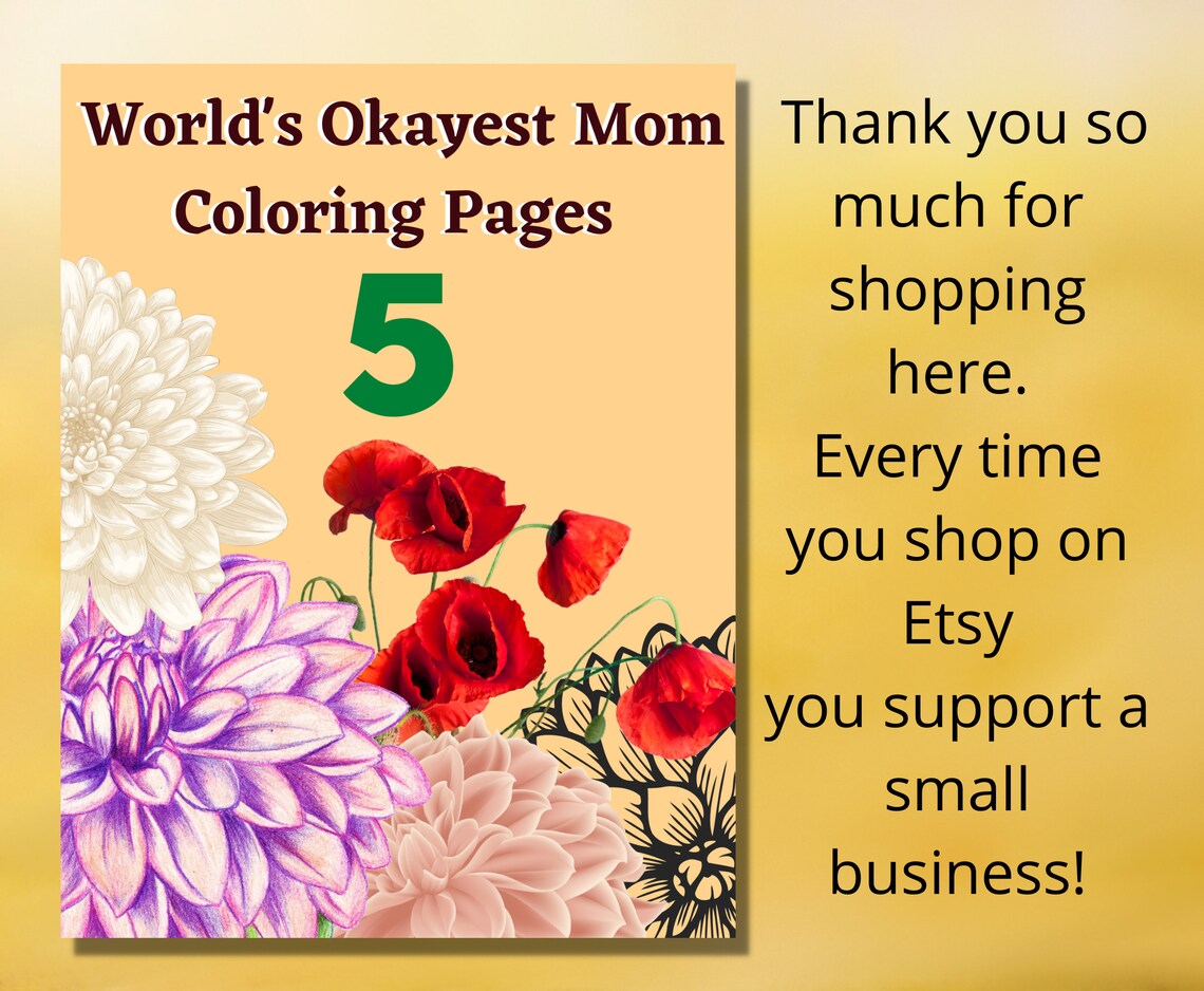 Funny Mother's Day Printable Coloring Pages, World Okayest Mom Coloring ...