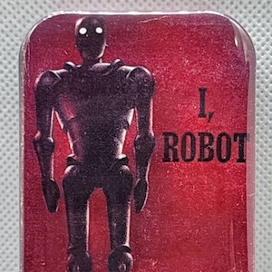 REDUCED PRICE - I, Robot book cover magnet - magnet - Isaac Asimov - science fiction