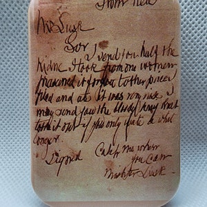 PRECIO REDUCIDO - Imán de Jack el Destripador - Imán - Desde el infierno - Carta de Desde el infierno - Asesinatos de Whitechapel