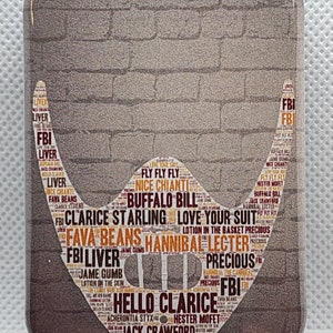 REDUCED PRICE - Silence of the Lambs word cloud magnet - magnet - Hannibal Lecter - Thomas Harris - horror movie - horror novel