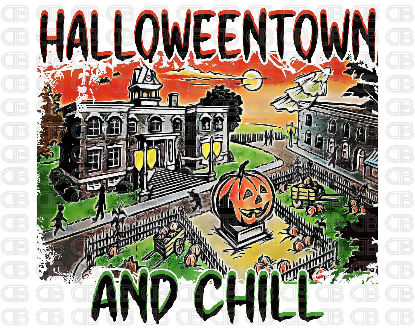 Halloweentown And Chill PNG Halloween Png Sublimation | Etsy