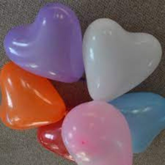 12 Love Heart Latex Balloons Pack of 6 | Etsy