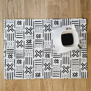 Ensemble de 4 pièces fait main | 8 sets de table | 32 cm x 42 cm | sets de table lavables d&#39;inspiration bohème | Sets de table 100 % coton.