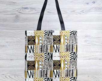 Handmade African Print Tote Bag | Beach Bag | Shopping Bag