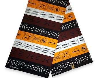 12 Yards | African Ankara Print Mudcloth Bogolan Inspired Print Fabric 100% Cotton