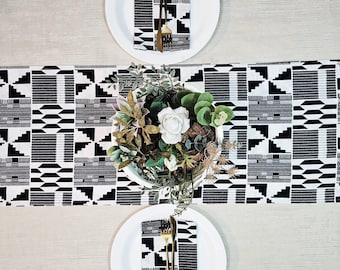 Table Runner & Napkins Set Of 8 | Made from 100% Cotton African Print Fabric