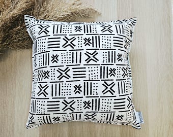 Set of 2 | 4 African Print | 45x45cm | Mudcloth Boho Cushion Cover 100% Cotton Wax Ankara Fabric