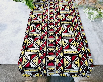 Set of 2 Table Runners | 160x35cm | 180x35cm |200x35cm | 100% Cotton African Print Fabric