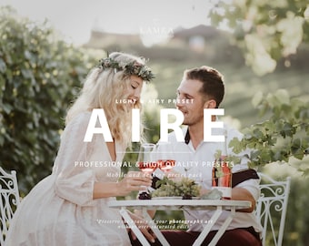 Wedding presets, Lightroom presets, mobile presets, airy presets, desktop presets, bright presets, moody presets, warm, aesthetic presets