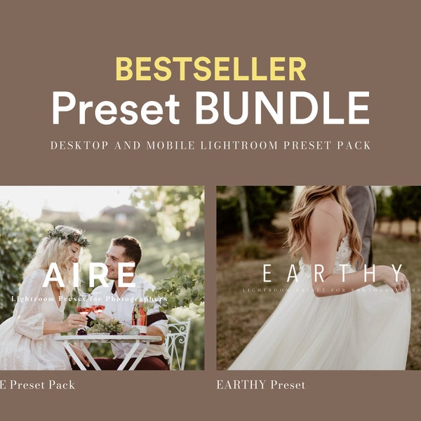 Preset pack, Wedding presets, Lightroom presets, mobile presets, airy presets, desktop presets, bright presets, moody presets