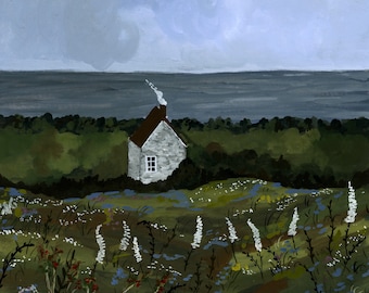 8x10 print of original artwork, *Irish cottage*