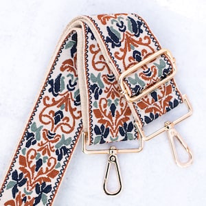 Woven Embroidery Purse Strap, Guitar Strap For Handbag, Messenger Strap For Bag, Adjustable Shoulder Strap, Purse Strap Replacement
