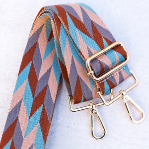Chevron Purse Strap, Game Day Strap, Messenger Bag Strap, Strap Replacement, Guitar Strap for Handbag, Pattern Purse Strap, Adjustable Strap