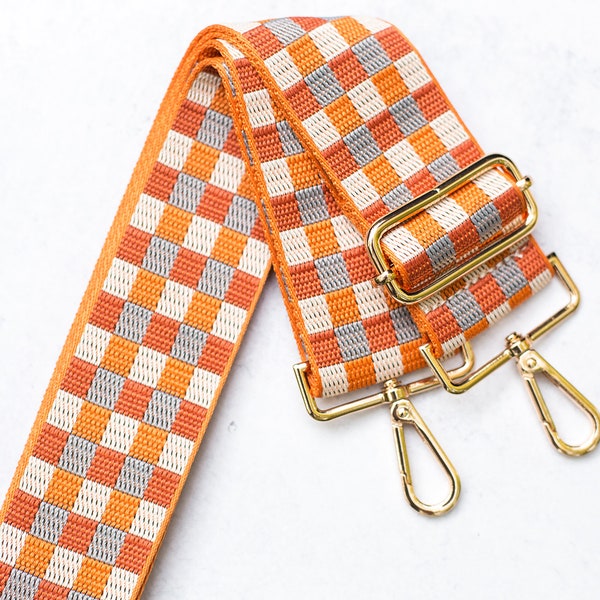 Checkered Bag Strap, Game Day Strap, Team Strap, Guitar Strap For Handbag, Crossbody Purse Strap, Adjustable Strap For Bag, Shoulder Strap