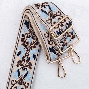 Guitar Strap For Handbag, Woven Embroidered Purse Strap, Adjustable Shoulder Strap, Crossbody Strap Replacement, Messenger Strap For Bag