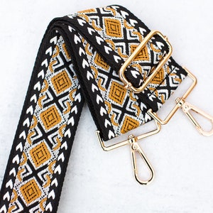 Woven Crossbody Purse Strap, Messenger Strap For Bag, Adjustable Shoulder Strap, Guitar Strap For Handbag, Purse Strap Replacement