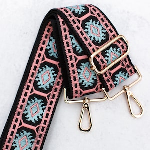 Messenger Bag Strap, Embroidered Pattern Bag Strap, Straps For Bag, Woven Shoulder Strap, Crossbody Purse Strap, Guitar Strap For Handbag