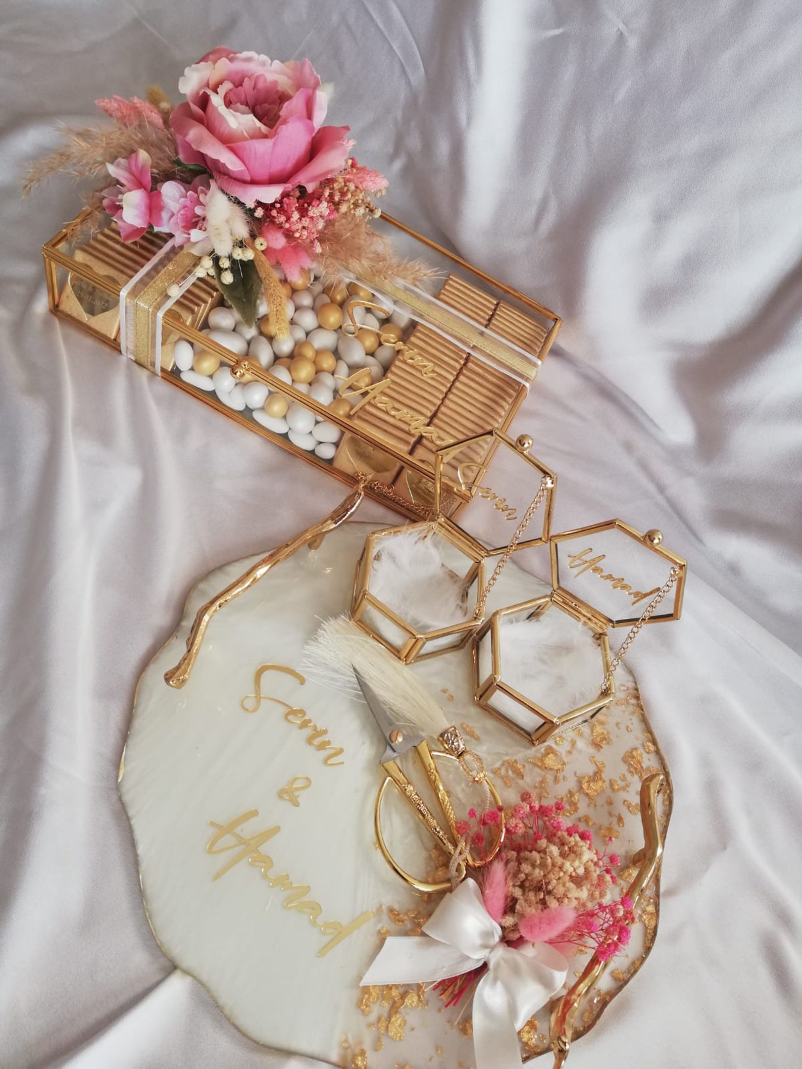 Personalized Engagement Tray Setwedding Ceremony Etsy