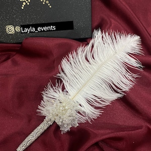 Luxury Nikkah Pen, Ostrich Feather | Personalised Wedding Signing Pen | Quest Book Pen | Qabool Hai