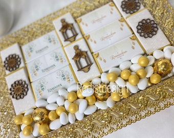 Ramadan Kareem decoration Chocolate ,Ramadan Mubarak chocolate  gift, eid mubarak chocolate favors, chocolate gift