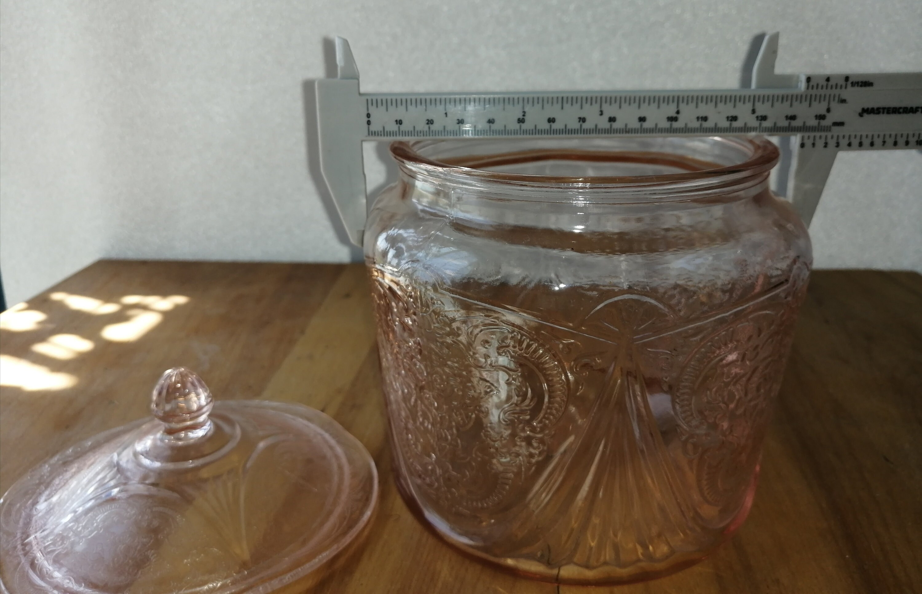 ヘーゼルアトラス ブラウン・ピンク ガラスクッキージャー 2個セット