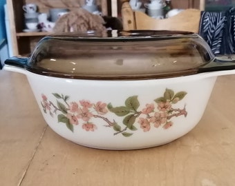 Pyrex Cherry Blossom round Casserole Dish lid made in England