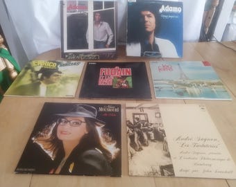 Vinylplaat (33 toeren) - 7 zangers en 1 muziekplaat - Frans