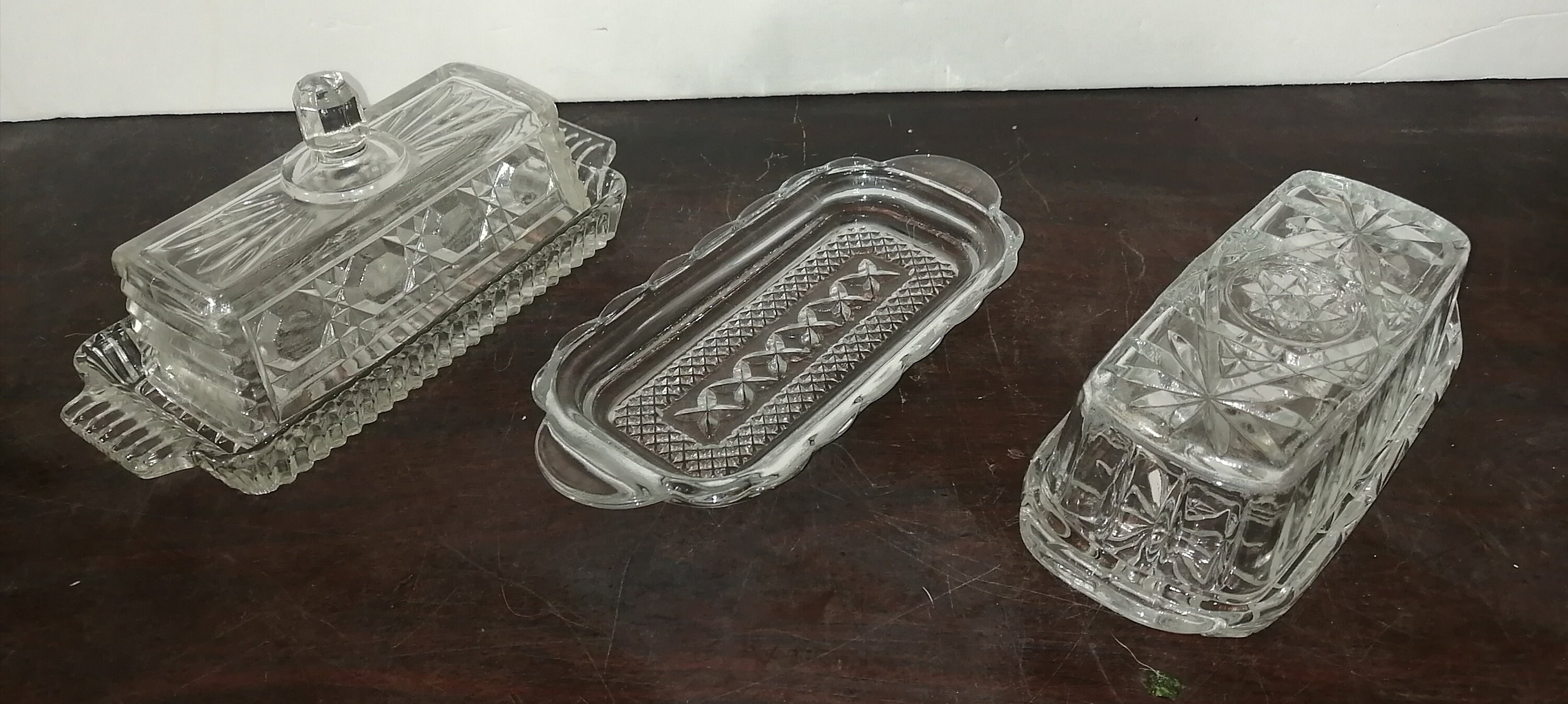 Pressed Glass Butter Dishes Etsy