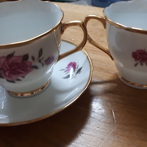 2 cups in fine porcelain and ONE saucer only