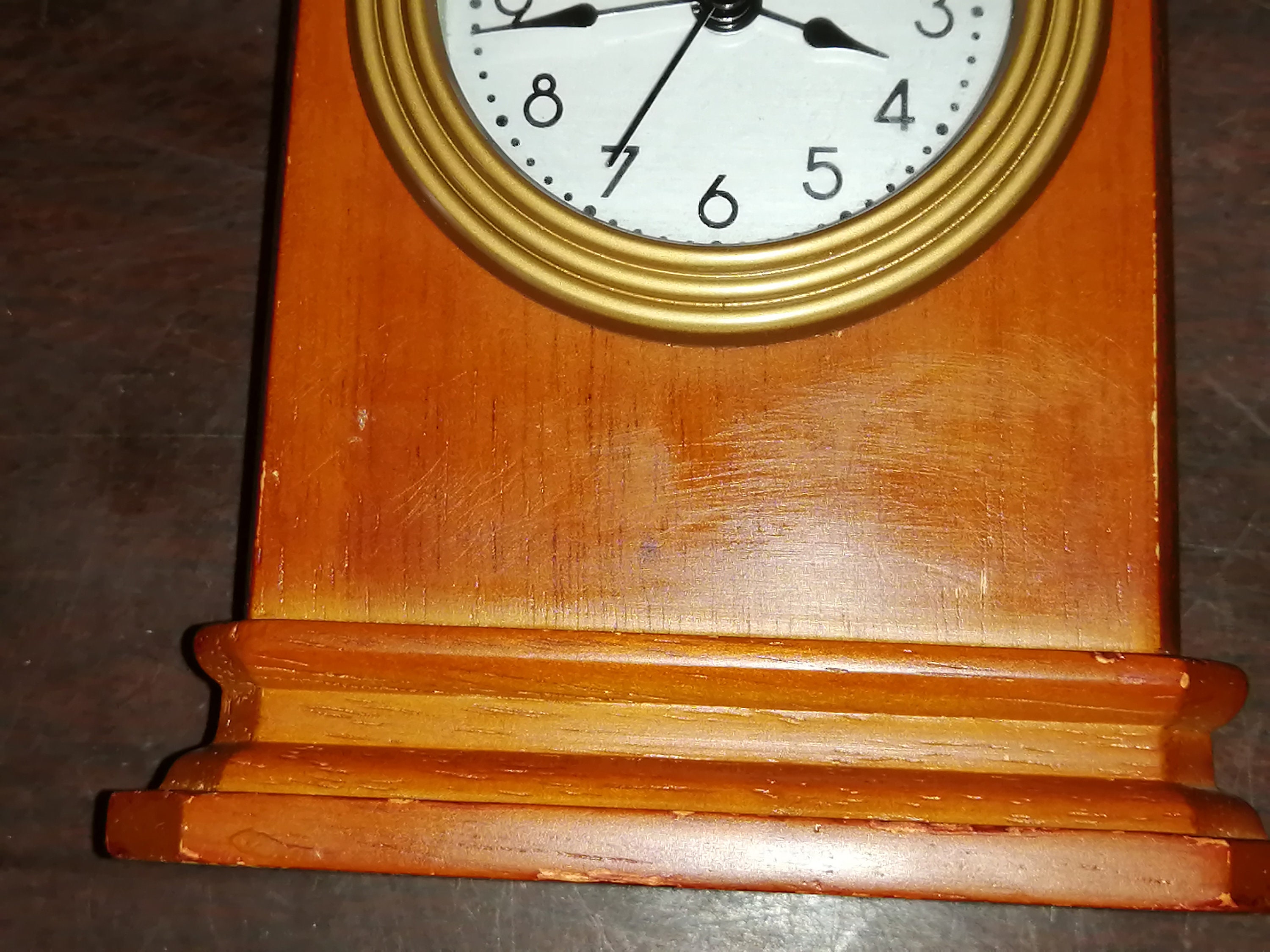 Small Wooden Clock in Quatz Etsy