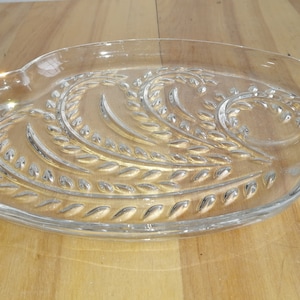 Federal Glass Hospitality - Clear glass snack Wheat Pattern - Replacement plate