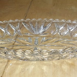 Vintage Hazel Atlas Pressglas - Längliche Schale 24 cm