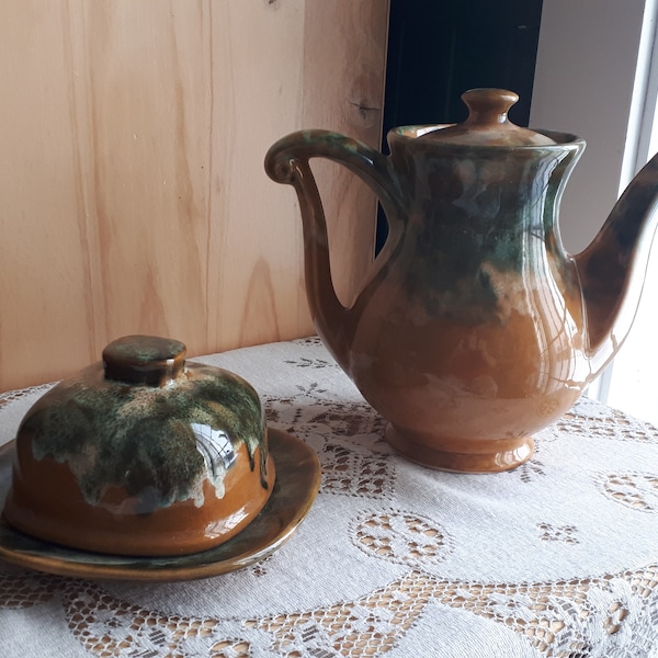 Pottery Butter Dish Etsy Canada