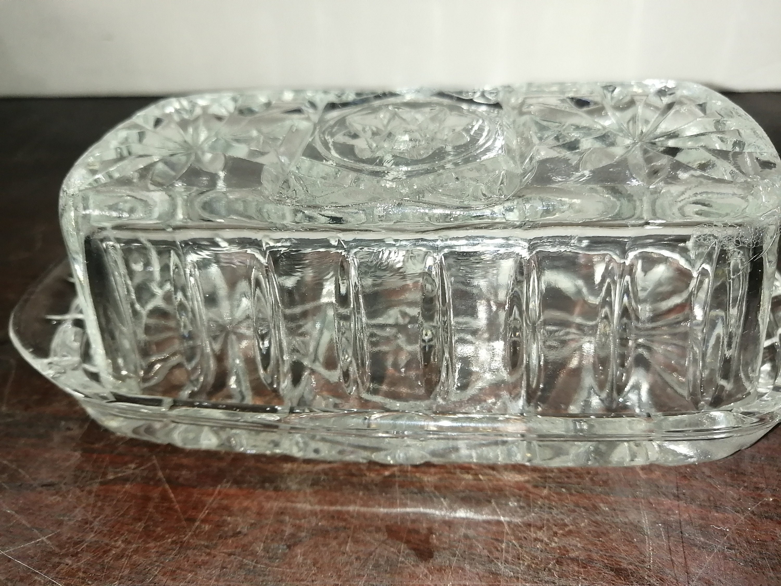 Pressed Glass Butter Dishes Etsy
