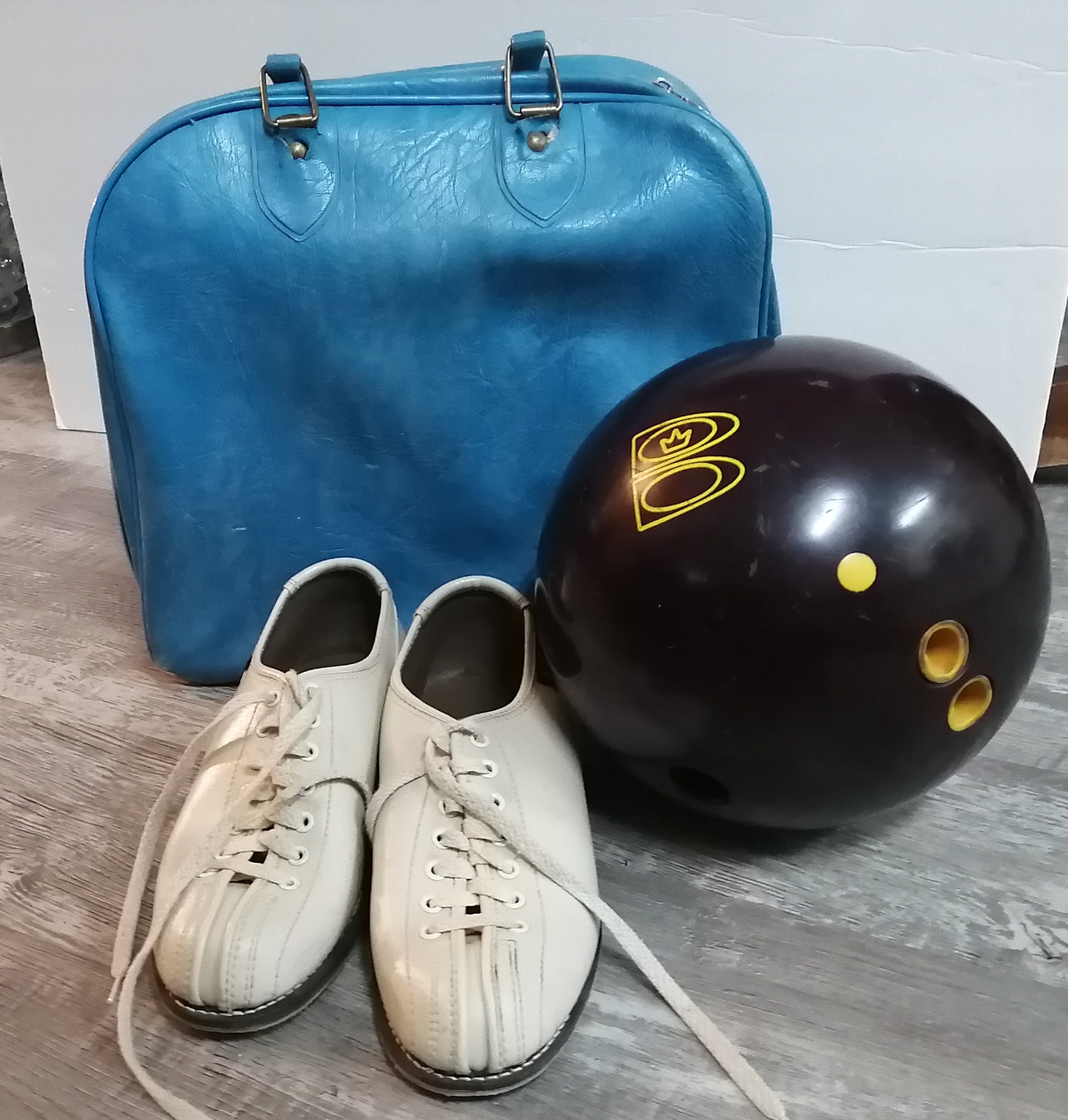 Brunswick Vintage Bowling Ball Bag Dual handles, Single Ball Holder w/Tag