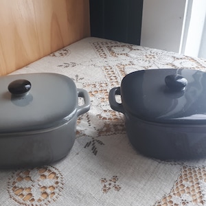 Kit 2 small square porcelain pans